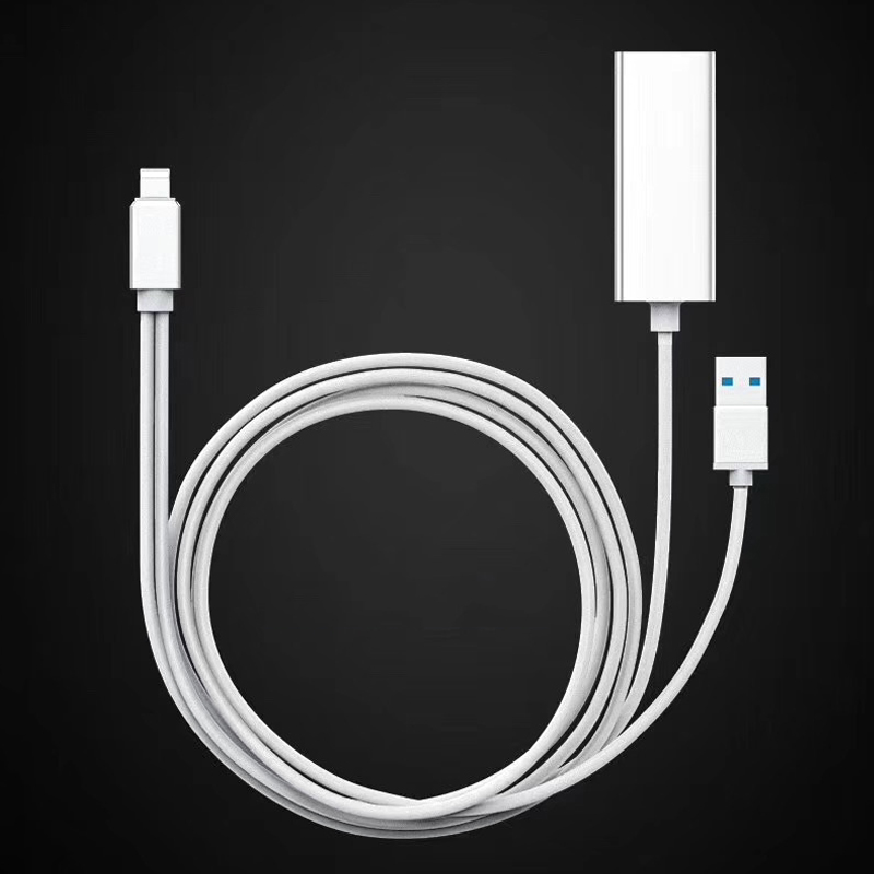 Dây Cáp Chuyển Đổi Cổng Lightning Sang Cổng Rj45 Cho Điện Thoại / Máy Tính Bảng / Ipad / Máy Tính Bảng / Máy Tính Bảng / Cổng Ethernet Dài 100m | BigBuy360 - bigbuy360.vn
