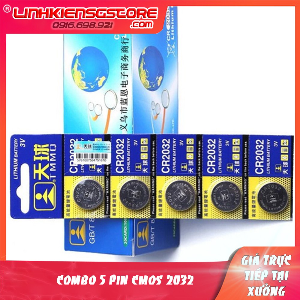 COMBO 5 cục PIN CMOS 2032 1 vỉ pin giá sỉ