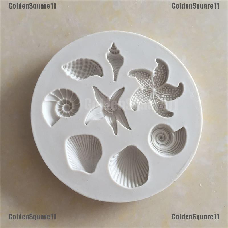 Khuôn Silicone Tạo Hình Làm Bánh Kẹo Hình Vỏ Sò Sinh Học