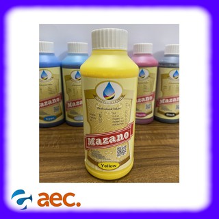Mực dầu Pigment UV chống nước, chống bay màu Mazano chai 1 lít màu Y (vàng) dùng cho các máy in Epson