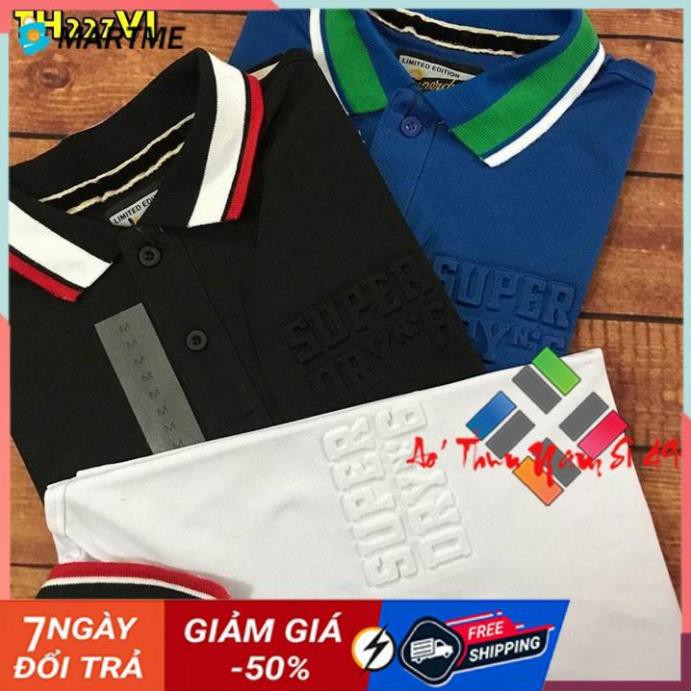 Miễn Phí Ship Đơn⚡️ Hàng VNXK ⚡️ - - Áo Thun Nam Nữ Có Cổ Xuất Khẩu Cao Cấp Cá Sấu Thái in Dập Nổi SUPPER