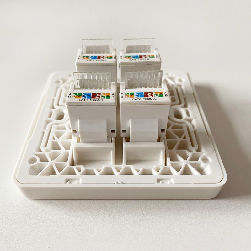 Ổ Cắm Mạng LAN 86x86mm Cổng Female Sang Female CAT6 RJ45 LAN