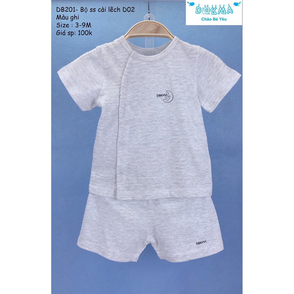 Dokma - Bộ ss cài lệch cho bé 3-9m