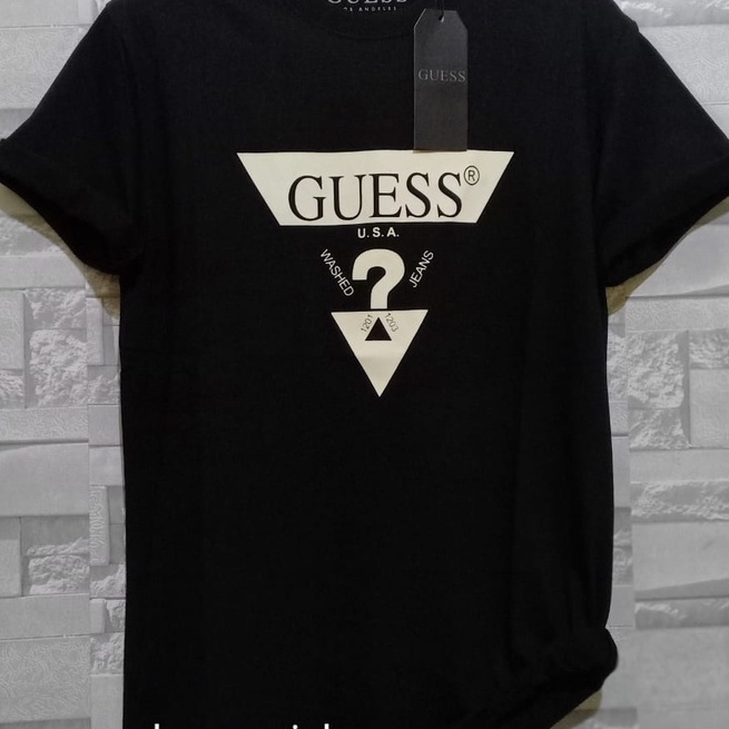 Áo Thun Ngắn Tay Chất Liệu Cotton In Chữ Guess Thời Trang Mùa Hè Dành Cho Nữ Và Nam