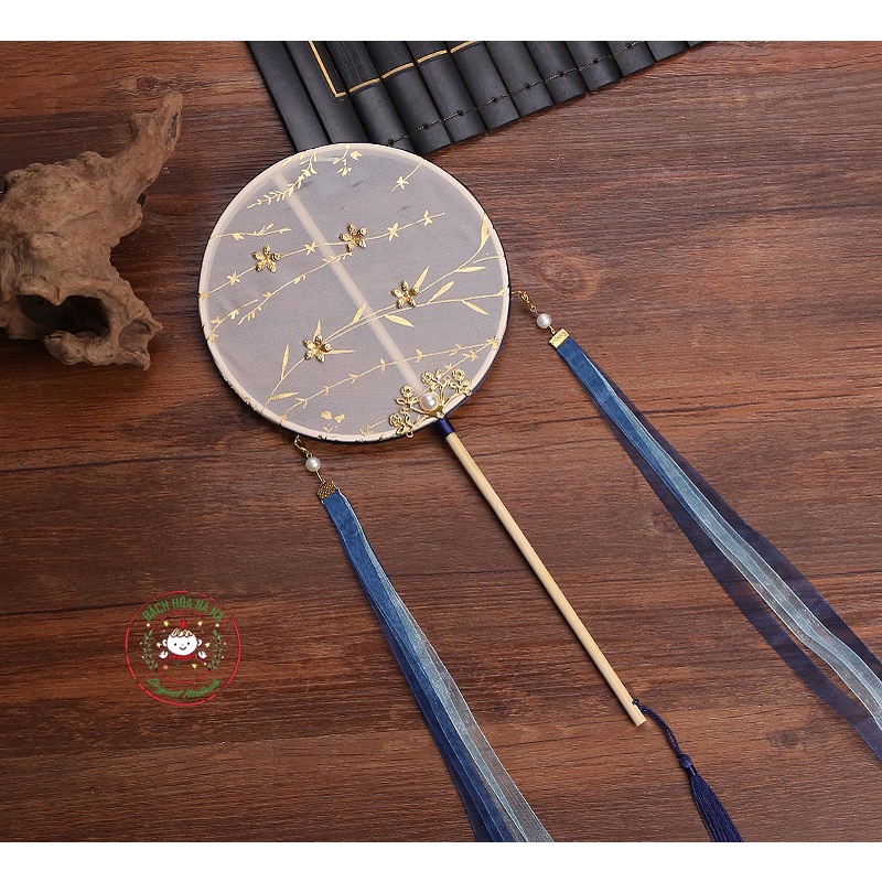 Thêu tay DIY Handmade kit nguyên liệu thêu quạt Cưới quạt thêu tay, phụ kiện chụp ảnh, trang trí - Bách hóa na na