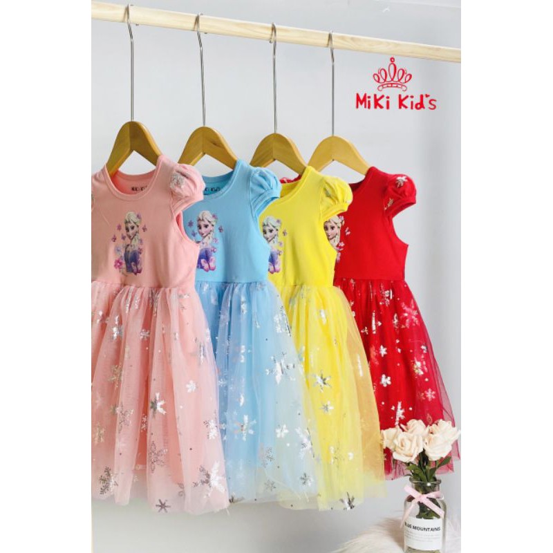 Váy Đầm noel giáng sinh cho Bé Gái Công Chúa Elsa Anna cho bé gái hàng Việt Nam Cao Cấp Size 1-8