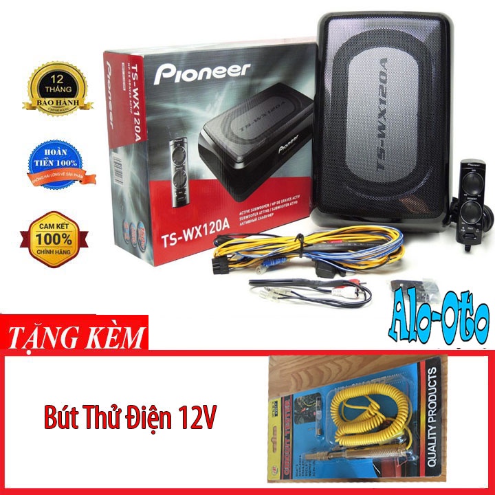 Loa Sub Ô tô, Loa Sub gầm ghế Pionee TS-WX 120A 150W. Tặng kèm bút thử điện . Có kỹ thuật viên hướng dẫn lắp đặt