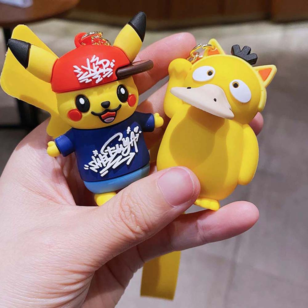 Móc Chìa Khóa Pvc Hình Pikachu Hoạt Hình Nhật Bản
