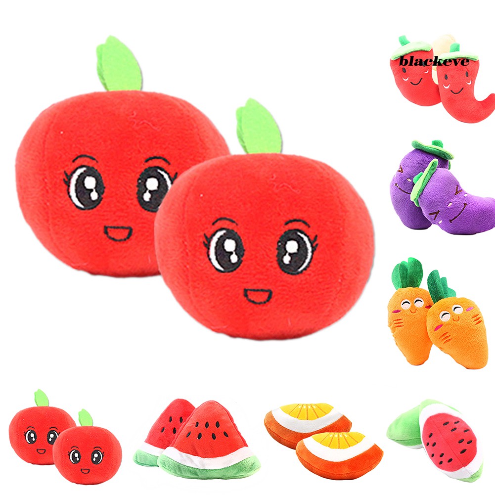 Đồ Chơi Nhai Gặm Nhồi Bông Phát Ra Âm Thanh Vui Nhộn Hình Rau Củ Trái Cây Nhiều Kiểu Tùy Chọn Cho Thú Cưng