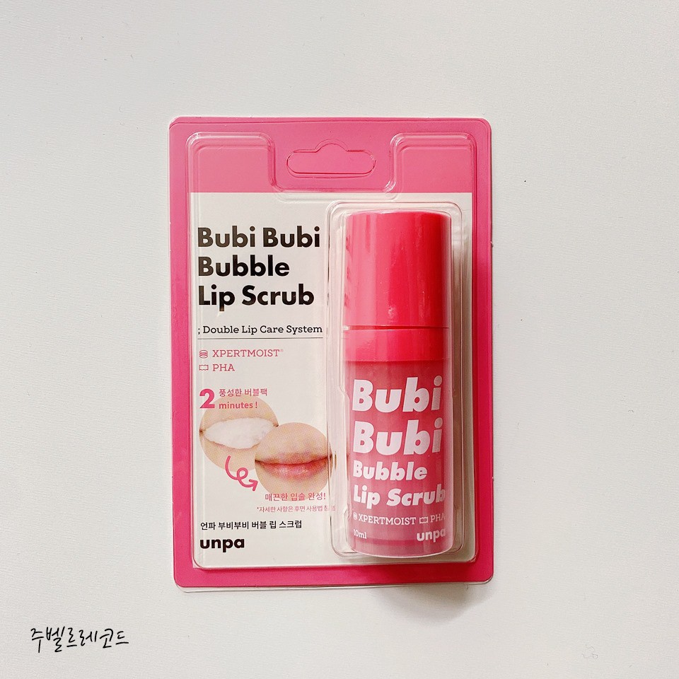 Tẩy tế bào chết môi sủi bọt Unpa Bubi Bubi Lip #001