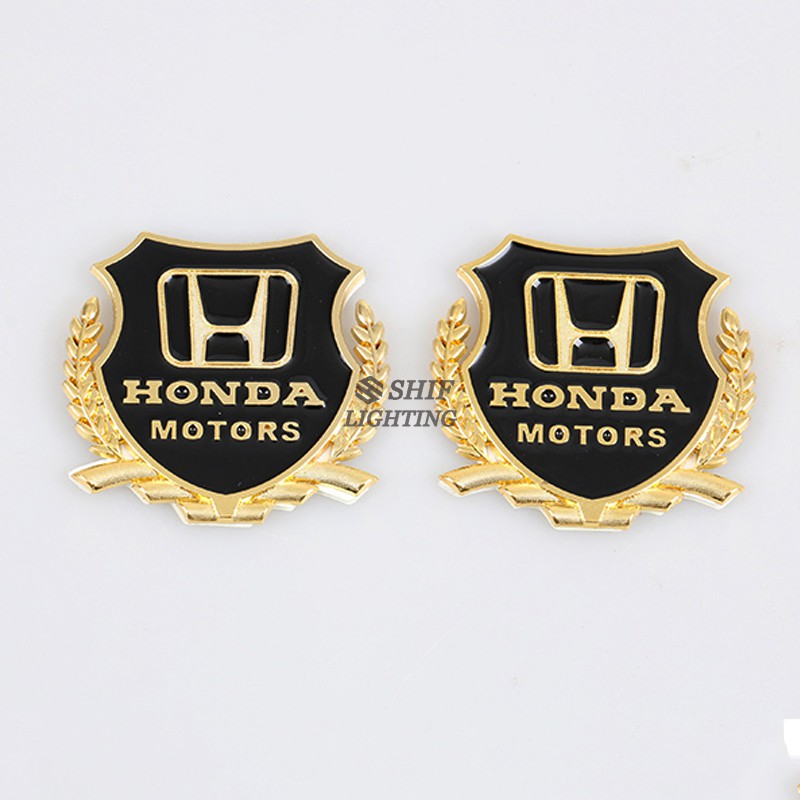 Bộ 2 logo 3D bằng kim loại dán trang trí xe ô tô Honda Civic Accord CR-V