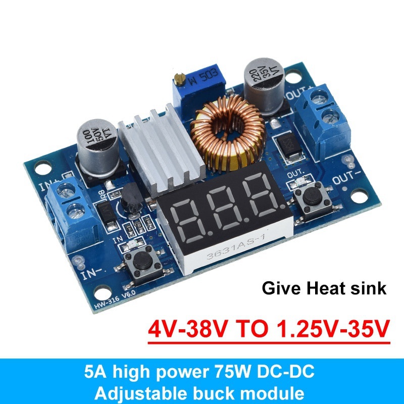 Mô Đun Hạ Áp Từ 5A DC Sang DC CC CV XL4015 Chuyên Dụng