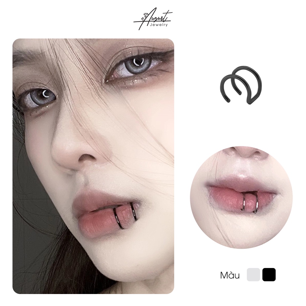[Augustcloth] Trang sức/ phụ kiện môi/ tai móc cài môi 2 vòng