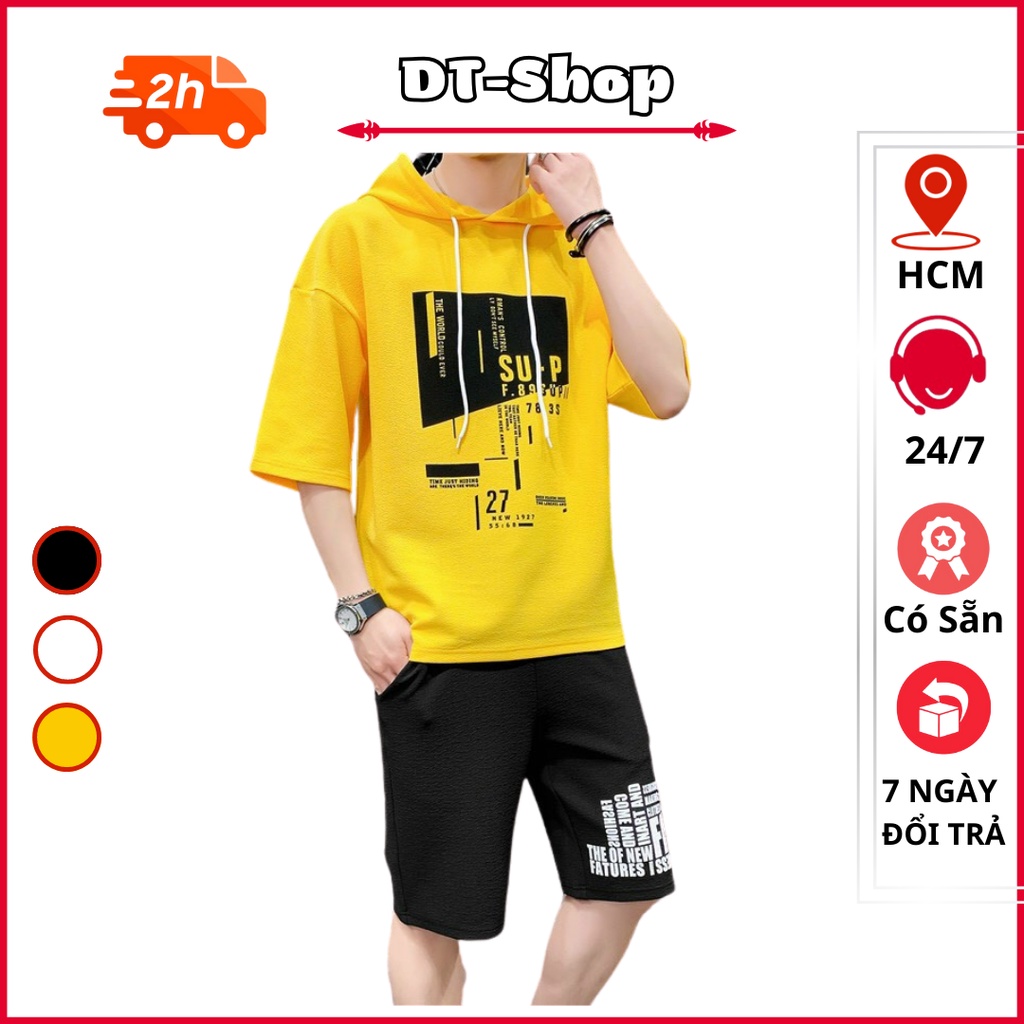 Bộ Quần Áo Thể Thao Nam Kiểu Dáng Trẻ Trung Phối Màu Thời Trang Mùa Hè