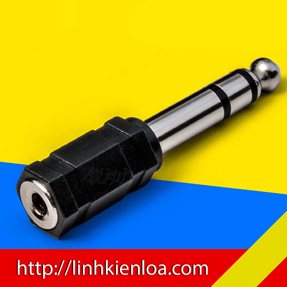 Jack chuyển từ 6.35mm  sang 3.5mm  Stereo - Jack nhựa