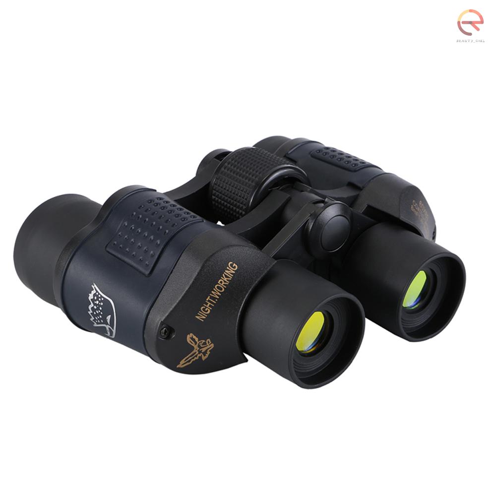 Portable Handheld Hiking 60x60 Binoculars High Clear Weak Light Night-vision Telescope for Outdoor Camping Equipment Survival Kit