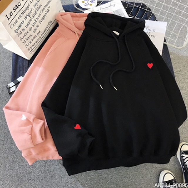 Áo Khoác Hoodie Nỉ Nam Nữ Form Rộng Chất Nỉ Bông Dày Dặn Siêu Đẹp Áo Hoodie Đôi Thêu TIM ĐÔI - AK3344 | BigBuy360 - bigbuy360.vn