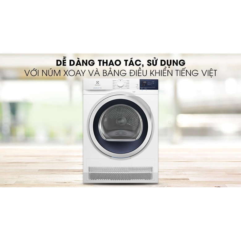 Máy sấy ngưng tụ Electrolux 8 Kg EDC804CEWA- Hàng chính hãng