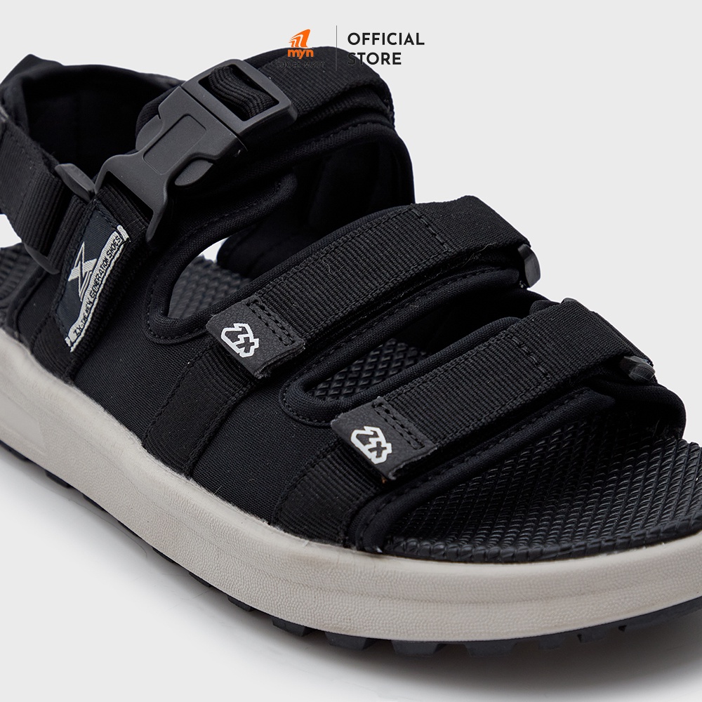 Sandal ZX Unisex 3 quai 3823 Black Grey quai hậu tháo rời, đế phylon 3 lớp EVA chống trượt, hạn chế mùi