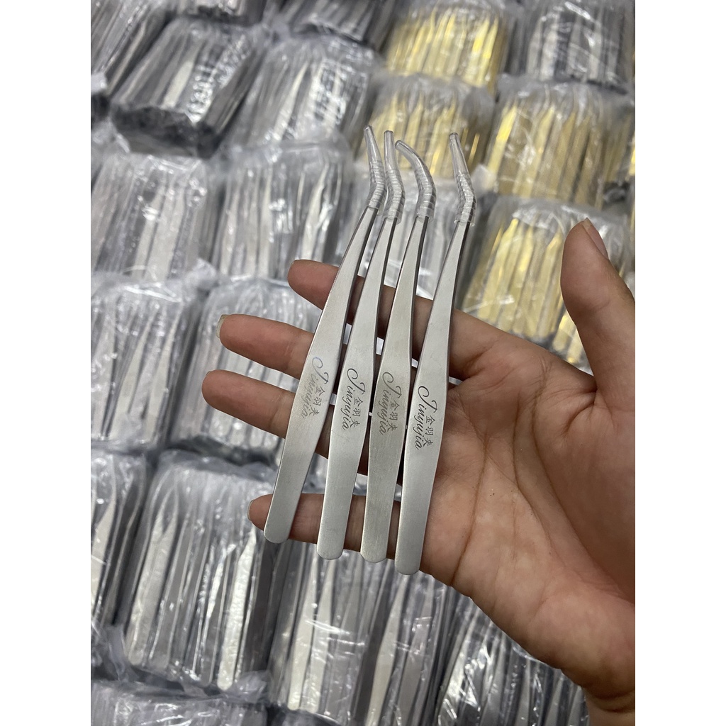 nhíp nối mi cong 45 độ( nhíp gắp classic) dụng cụ nối mi mr Tuấn.
