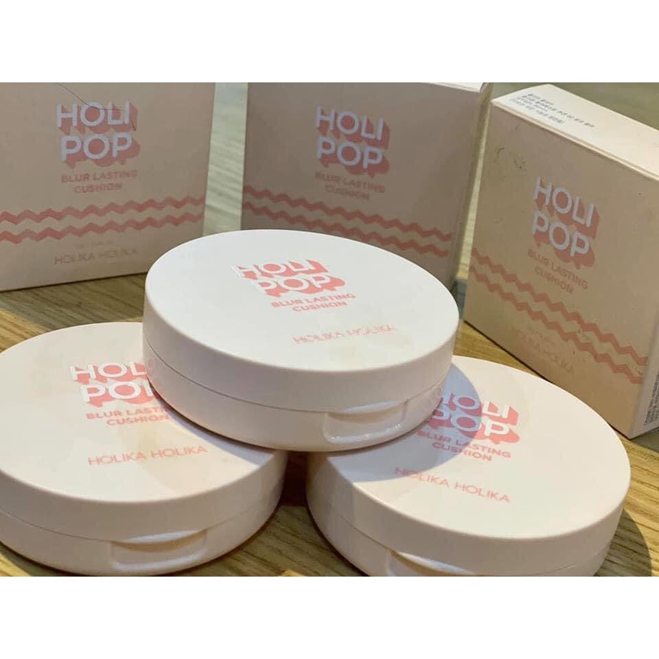 Phấn nước Holika Holika Holi Pop Blur Lasting Cushion SPF50+ PA+++ | WebRaoVat - webraovat.net.vn