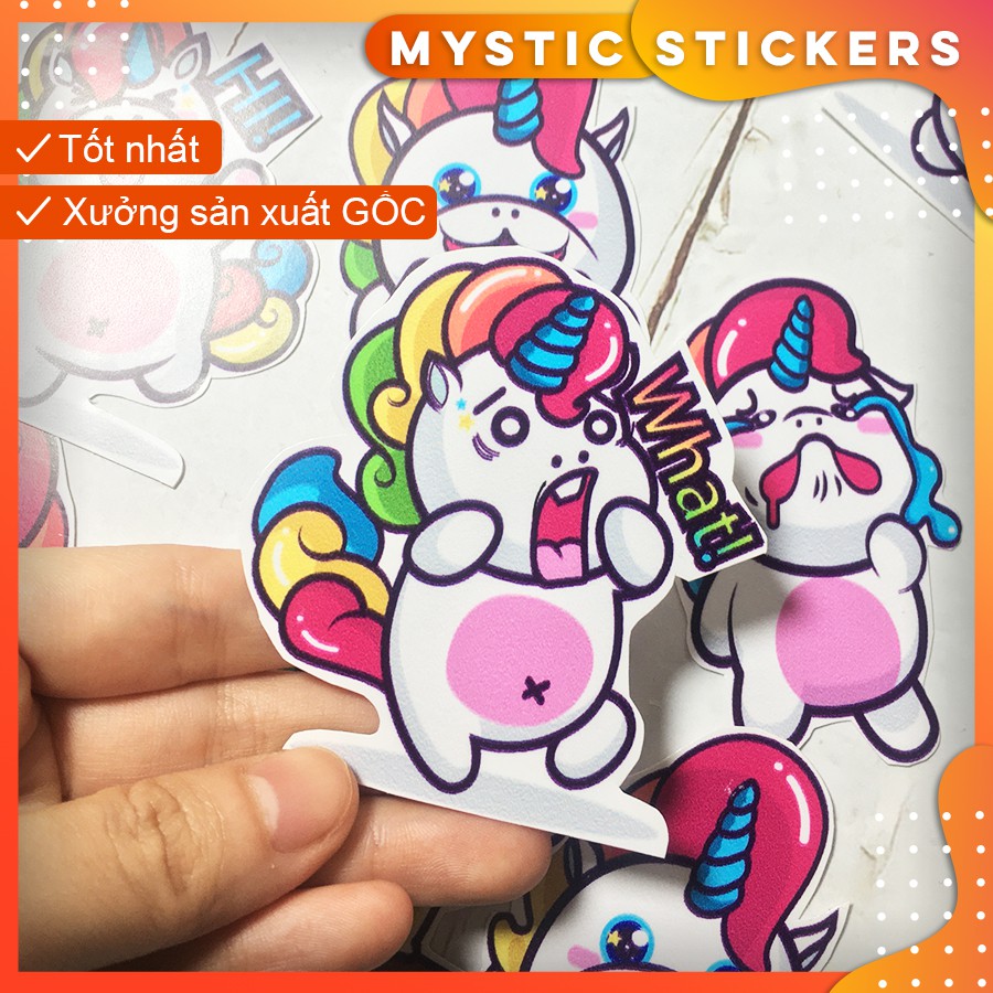 [UNICORN-KỲ LÂN] 9 Sticker chống nước/ dán laptop vali xe mũ bảo hiểm nhà cửa ...