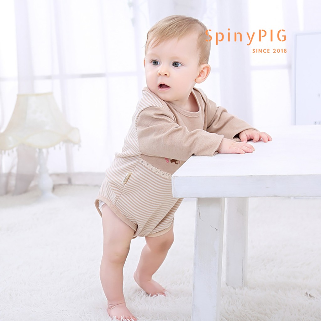 Quần áo sơ sinh 0-12 tháng 100% cotton hữu cơ tự nhiên không chất tẩy nhuộm bộ body cho bé dài tay mùa thu đông