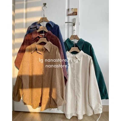 Áo sơ mi tăm nhung vạt bầu bo tay