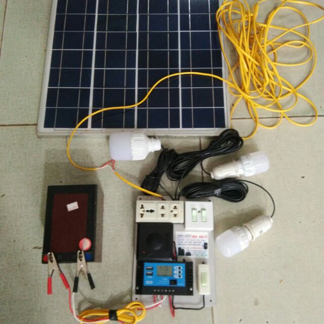 Bộ máy phát điện dùng Pin năng lượng mặt trời.Dùng đi nương rẫy,Trang trại,Công trình lưu động,nuôi trồng trên sông,biển
