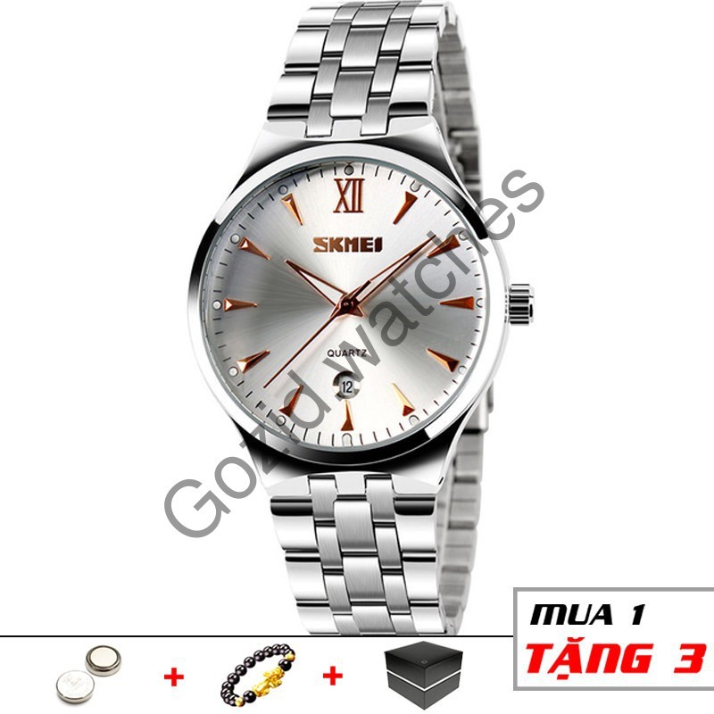 Đồng hồ nam cao cấp dây thép không gỉ chống nước SKMEI SM12 -Gozid.watches