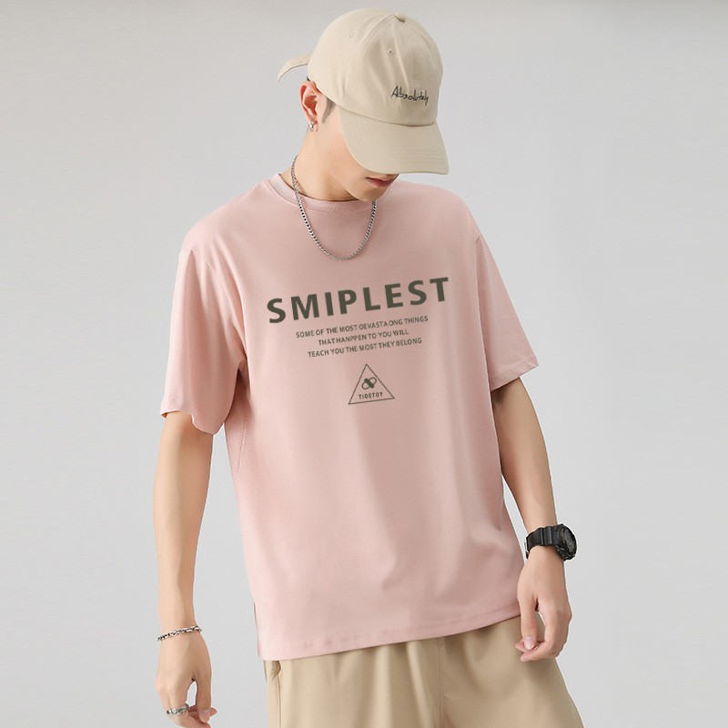 Áo thun nam nữ unisex tay lỡ phông form rộng teen cổ tròn oversize cotton SMIPLES giá rẻ màu đen trắng tee pull freesize