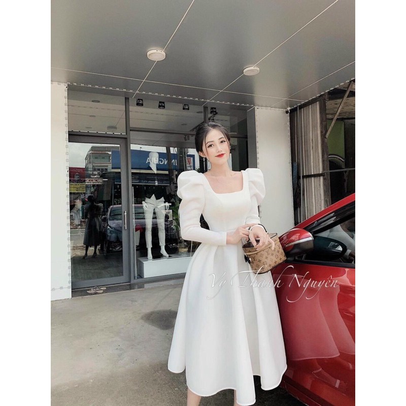 đầm xoè tay phồng ( kèm ảnh và video 1000%)