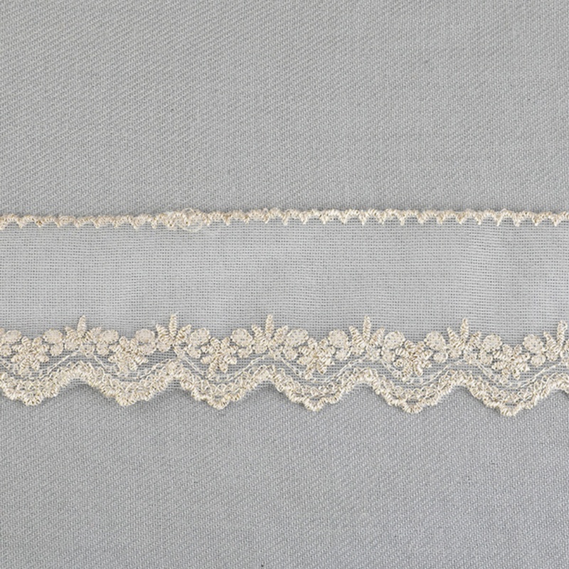 Dây Ren Polyester Bản Rộng Thêu Họa Tiết Xinh Xắn