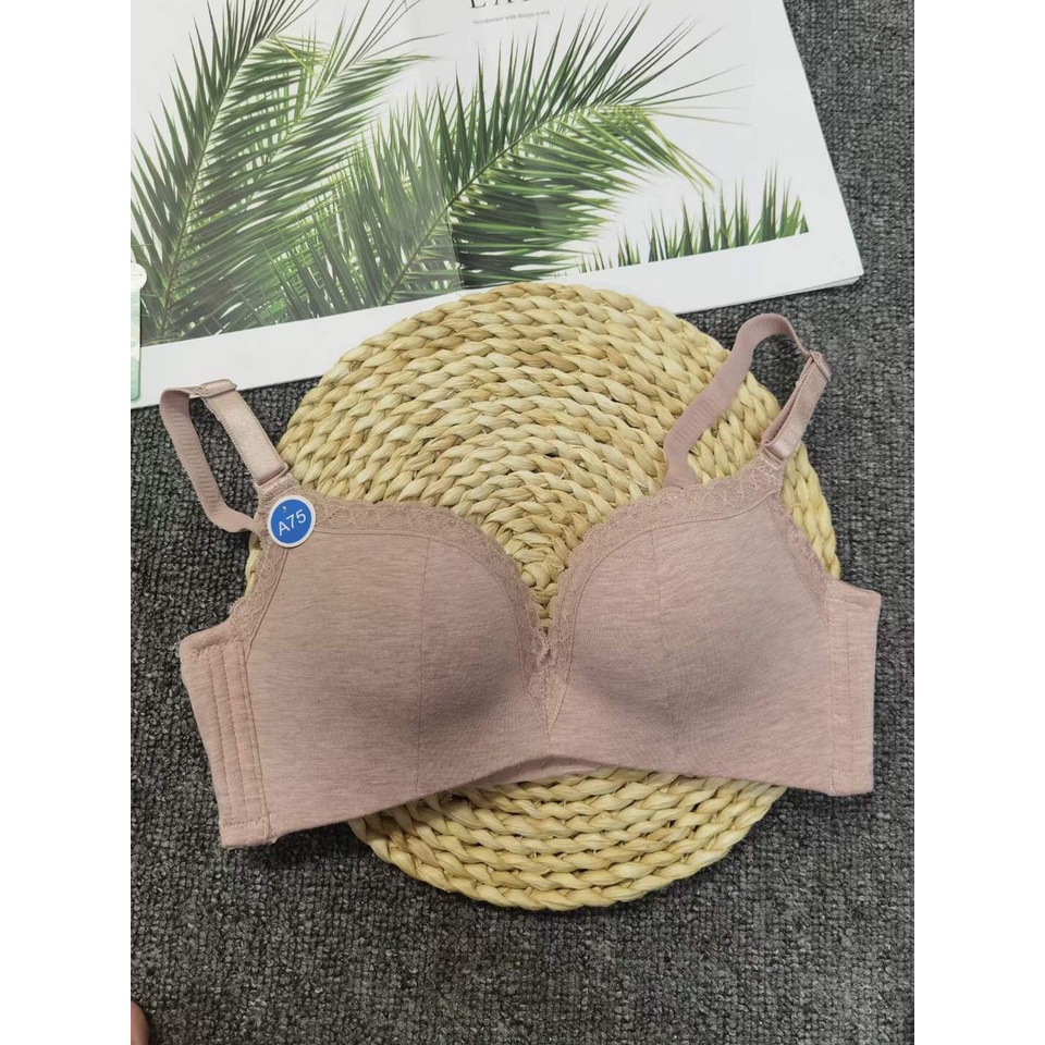 Áo lót nữ cotton siêu nhẹ không gọng mút vừa nâng ngực thoải mái ( V-06A)