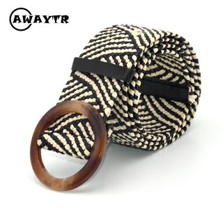 Thắt lưng dây đan màu trơn phong cách boho thời trang cho nữ