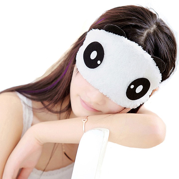 Bịt che mắt ngủ gấu trúc panda cute lông mềm mịn massage giữ ấm giảm mỏi mắt youngcityshop 30.000