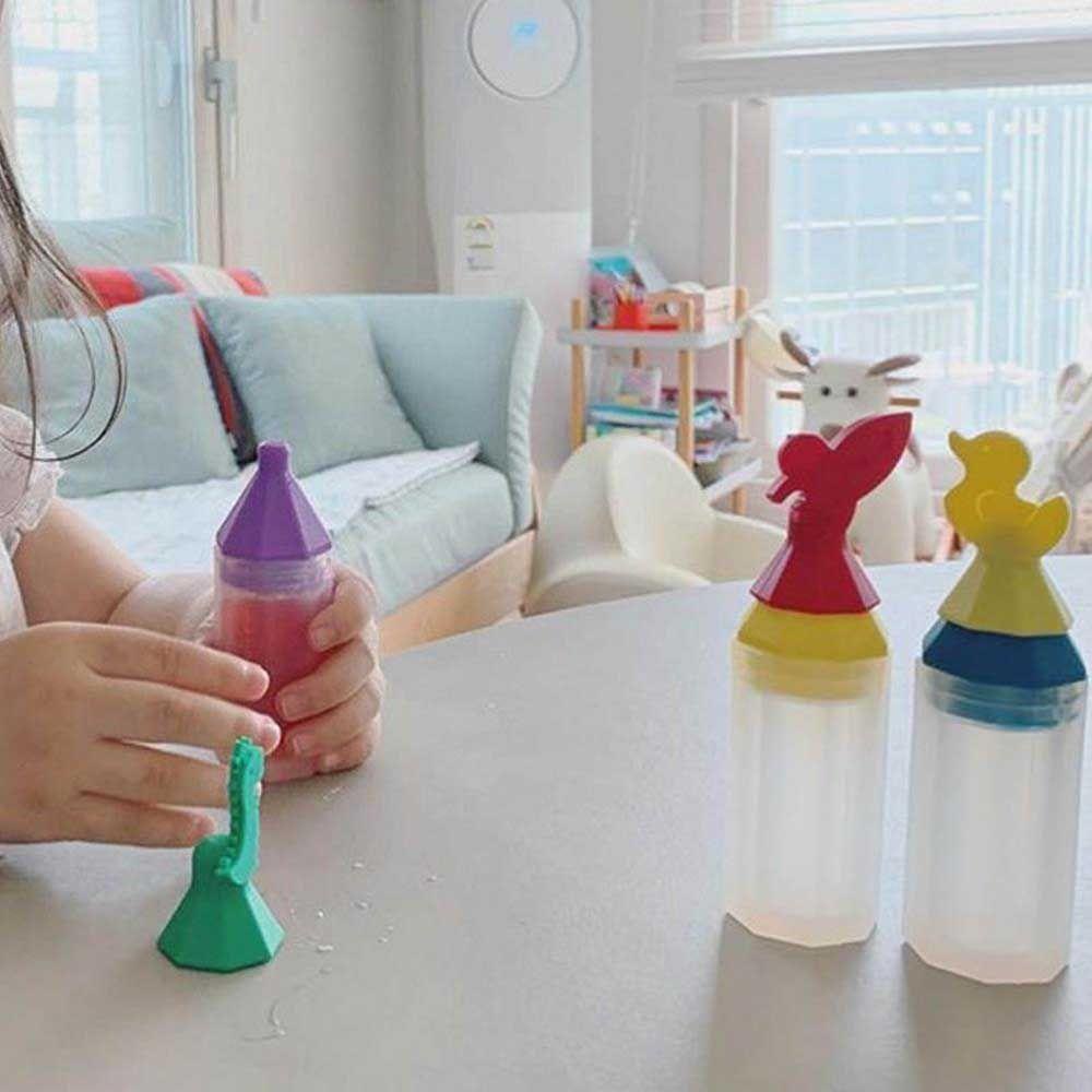 KUNHEV Set 3 Chai Đựng Nước Sốt / Giấm Dạng Bóp Chống Bụi / Rò Rỉ