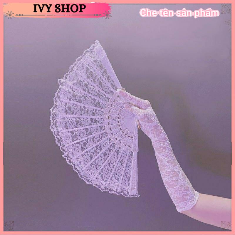 Quạt Ren Cosplay Sexy, Phụ Kiện Chụp Ảnh Cosplay Cổ Trang - Ivyshop | BigBuy360 - bigbuy360.vn