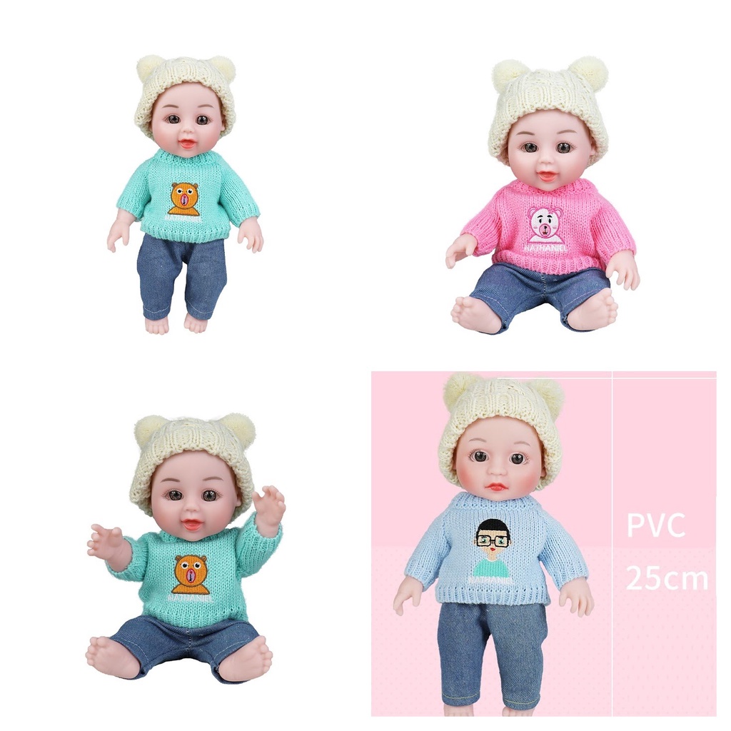 Búp Bê Nhựa Cao Cấp Nathaniel Trọc 25 cm cảm ứng âm thanh _  Silicone Reborn Baby 10 icnh  Doll