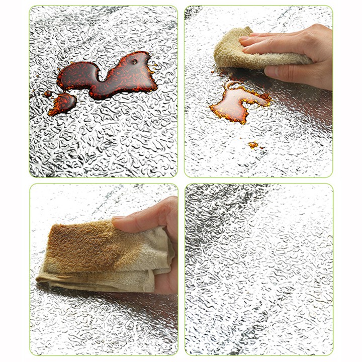 Decal cuộn giấy bạc dán bếp có tráng nhôm giúp cách nhiệt và chống thấm cực tốt khổ 60cmx3m có độ đàn hồi cao dày đẹp