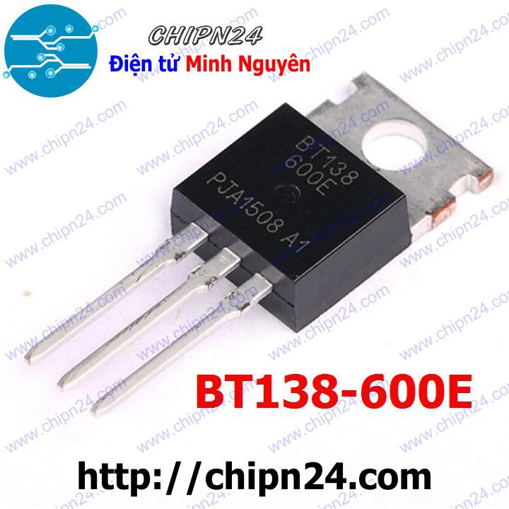 [2 CON] Triac SCR BT138-600E TO-220 12A 600V (BT138-600 BT138)