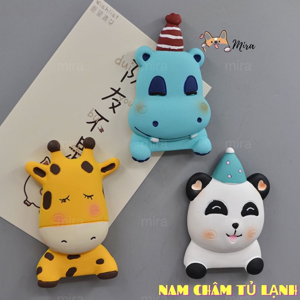 Nam Châm Tủ Lạnh 3D Động Vật Bắc Âu Trang Trí Bếp, Decor Bàn Học, Bàn Làm Việc, Đính Note MIRA-3D68018