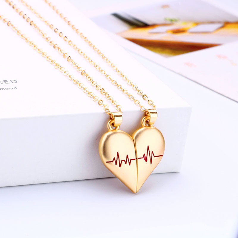 Set 2 Vòng cổ Tình Bạn Mặt Hình Trái Tim