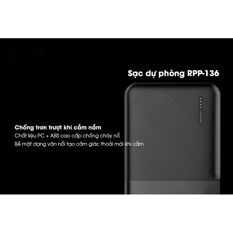 Sạc Dự Phòng 20000mAh Remax RPP-136 Chính Hãng - BH 1 Năm - Hoàng Yến Computer