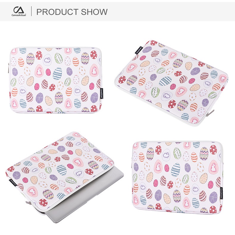 CanvasArtisan Túi da chống nước hình trứng phục sinh thích hợp cho laptop Acer Dell Matebook Air Pro 11/ 12/ 13/ 14/ 15 inch