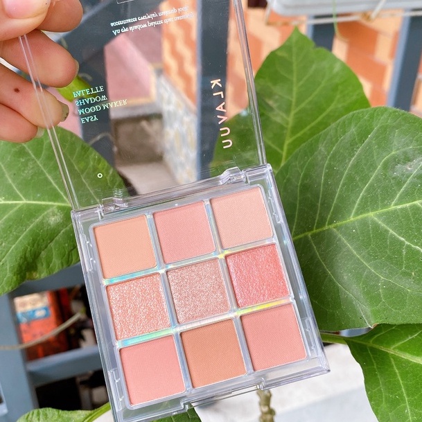 Bảng Phấn Mắt KLAVUU 9 Màu Easy Mood Maker Eye Palette 7.8g Không Thấm Nước Siêu Đẹp