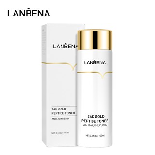 Toner chống lão hóa LANBENA 100ml vàng 24k polypeptide dưỡng ẩm làm trắng da chăm sóc làn da