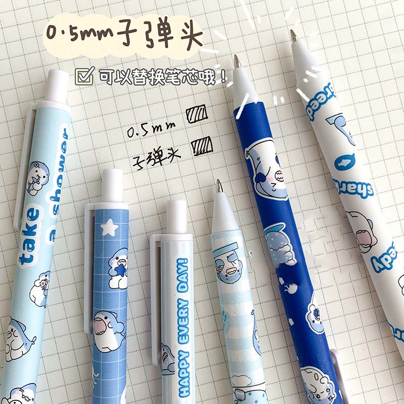 Bút mực nước hình cá mập dễ thương ngòi 0.5mm