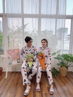 PIJAMA BỘ THÔ TAY DÀI QUẦN DÀI