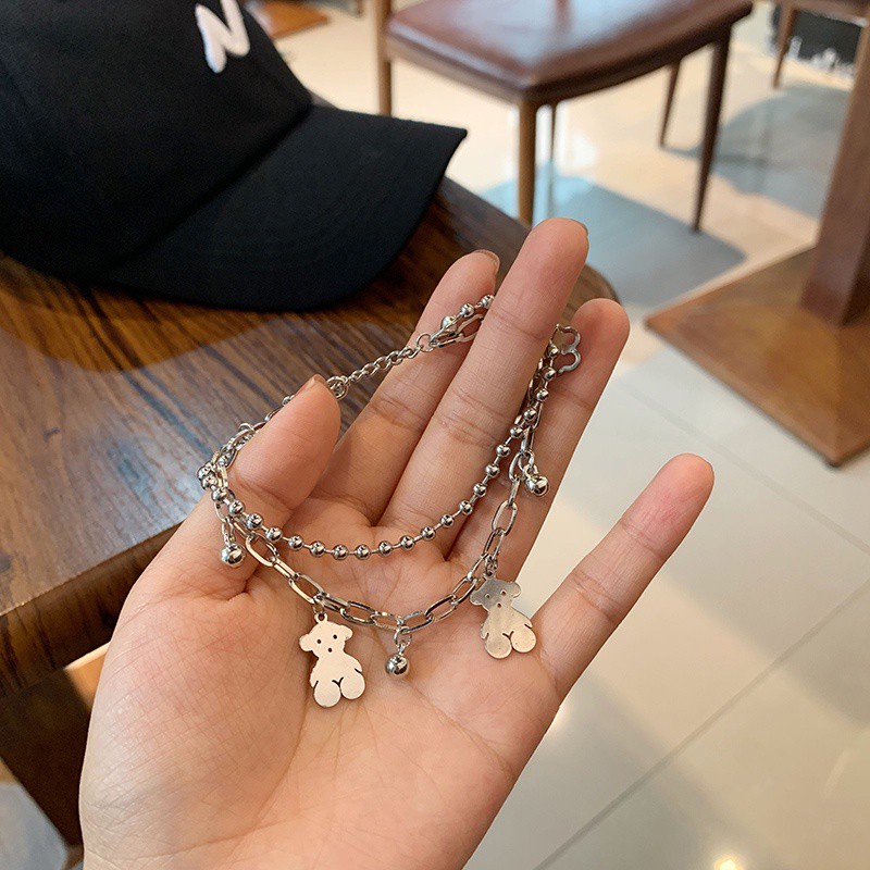 Vòng tay bằng thép titan phong cách hip hip Hàn Quốc thời trang cá tính